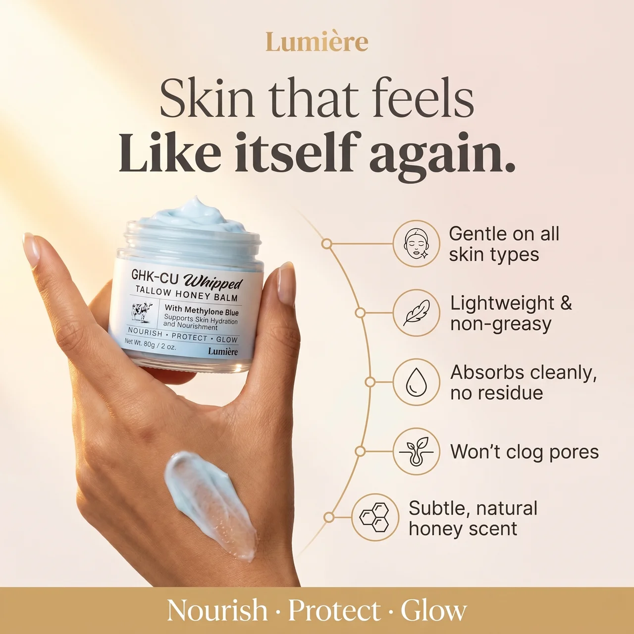 Skin benefits of Lumière balm