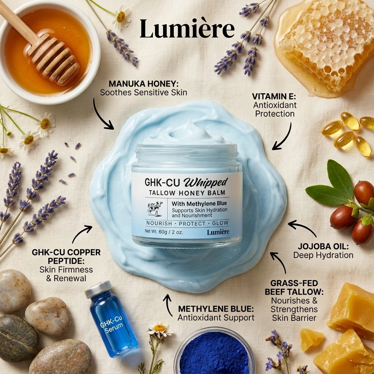 Lumière balm with natural ingredients